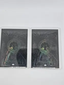 ALL 5 Oil Slick MTG Raised lands Foil Phyrexian Compleat Bundle x2 - Image 2