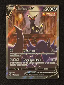 Near Mint Umbreon V Full Alt Art Evolving Skies Holo Foil Pokemon Card - Image 1