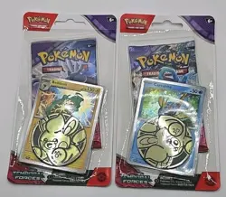 Pokemon Temporal Forces Checklane Blister Set 2 Booster Packs Bellibolt/Carvanha 820650853319 - Image 2