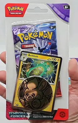 Pokemon Temporal Forces Checklane Blister Set 2 Booster Packs Bellibolt/Carvanha 820650853319 - Image 3