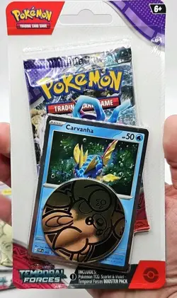 Pokemon Temporal Forces Checklane Blister Set 2 Booster Packs Bellibolt/Carvanha 820650853319 - Image 5
