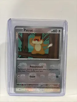 2025 Pokemon SV White Flare Patrat Reverse Holo Master Ball Common #072/086 - Image 1
