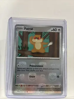 2025 Pokemon SV White Flare Patrat Reverse Holo Master Ball Common #072/086 - Image 2