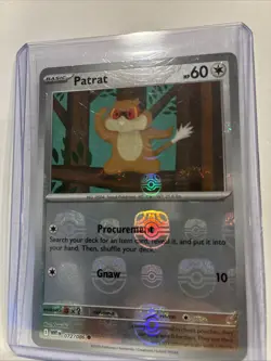 2025 Pokemon SV White Flare Patrat Reverse Holo Master Ball Common #072/086 - Image 4