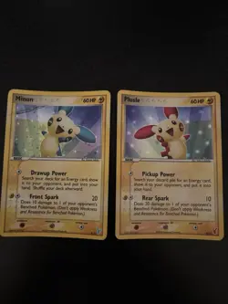Minun & Plusle Rare Holo Pair - EX Trainer Kit (2006) - Vintage Pokemon - LP/HP - Image 1