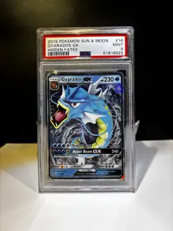 PSA 9 MINT Gyarados GX Hidden Fates 2019 Pokemon Sun & Moon #16/68 - Image 1