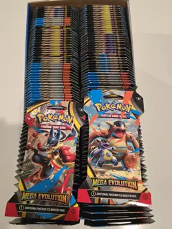 Pokemon TCG Mega Evolution Sleeved Booster Pack New Factory Sealed Lot of 30 - Image 1
