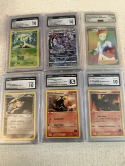 6 TCG Pokemon Slabs Lot for Sale! Valued Total=175 - Image 1