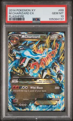 2014 POKEMON XY FLASHFIRE #69 M CHARIZARD EX PSA 10 - Image 1