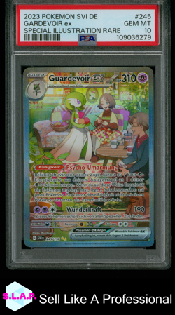 GUARDEVOIR EX POKEMON SPECI4L ILL RARE KARMESIN & PURPUR 245/198 2023 DE PSA 10 - Image 1