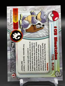 2000 Black Topps Pokemon TV Animation Series Blastoise #9 Foil - Image 2