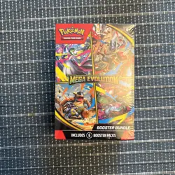Pokemon TCG Mega Evolution Booster Bundle 6 Packs Sealed Factory Fresh - Image 1