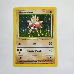Hitmonchan 7/102 - Rare Holo - Pokemon TCG - Base Set - MP - Image 1