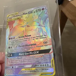 Pokemon TCG S&M Unbroken Bonds Muk & Alolan Muk GX 220/214 Secret Rare Rainbow - Image 2