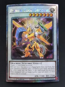 Yu-Gi-Oh! Power Tool Dragon RA04-EN135 Platinum Secret Rare 1st Edition NM - Image 1