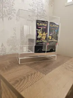 3 Slot Acrylic TCG Premium Booster Pack Dispenser/Display/Clear/Pokemon/Yu-Gi-Oh - Image 1