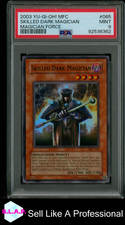 SKILLED DARK MAGICIAN MAGICIAN'S FORCE YU-GI-OH! MAGICIAN'S FORCE 2003 065 PSA 9 - Image 1