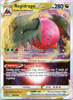 Regidrago VSTAR 136/195 - Pokemon TCG Silver Tempest Ultra Rare Card - Image 1
