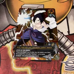 Naruto Bandai - Sasuke Uchiha - PR055 - Super Rare Card CCG Lightly Played LP - Image 1