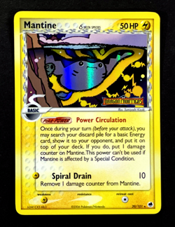 2006 Pokemon MANTINE Ex Dragon Frontiers REVERSE HOLO Rare STAMPED Card 20/101 - Image 1