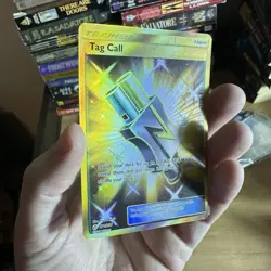 Tag Call 270/236 Pokemon Cosmic Eclipse Secret Rare Gold Trainer Card English MP - Image 3