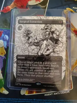 MTG Surgical Extraction (2022) *Non-Foil* B&W Inked Secret Lair: Venom MT/NM - Image 1