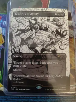 MTG Tendrils of Agony (2023) *Non-Foil* B&W Inked Secret Lair: Venom MT/NM - Image 1