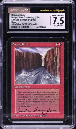 MTG LEA 1993 CGC 7.5 NM+ AUTOGRAPHED Limited Edition ALPHA Raging River - Image 1
