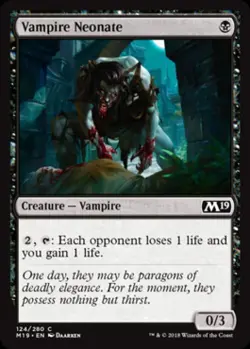 Vampire Neonate -Foil Light Play MTG Magic 2019 Core Set - Image 1