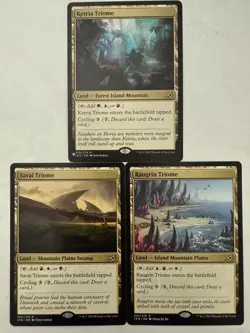 MTG: 3x Rare Set of Lands from Ikoria Lair of Behemoths Regular Cards- NM - Image 1