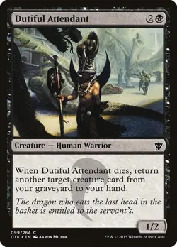 Magic the Gathering MTG Dutiful Attendant Dragons of Tarkir DTK 099/264 C NM/M - Image 1