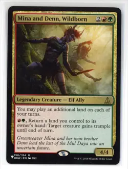 MtG The List Mina and Denn, Wildborn #156 Non-Foil - Image 1