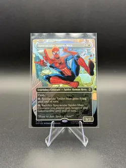SPECTACULAR SPIDER-MAN R 0014 MTG Rare PROMO FULL ART Foil Borderless Magic - Image 1