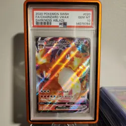2020 POKEMON SWORD & SHIELD DARKNESS ABLAZE #020 FULL ART/CHARIZARD VMAX PSA 10 - Image 2