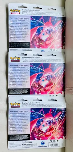 3x Pokemon TCG Fusion Strike 3 Pack Blisters (Eevee) - Brand New/Factory Sealed - Image 2