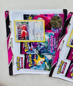3x Pokemon TCG Fusion Strike 3 Pack Blisters (Eevee) - Brand New/Factory Sealed - Image 3