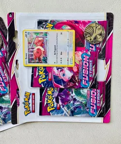 3x Pokemon TCG Fusion Strike 3 Pack Blisters (Eevee) - Brand New/Factory Sealed - Image 5
