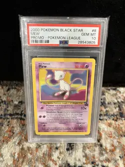 2000 POKEMON PROMO BLACK STAR POKEMON LEAGUE #8 MEW PSA 10 - Image 1