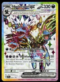 Pokemon TCG SV08: Surging Sparks #223/191 Hydreigon ex NM - Image 1