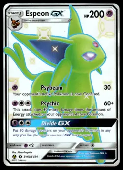 Pokemon TCG Hidden Fates: Shiny Vault #SV60/SV94 Espeon GX NM - Image 1