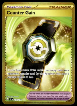 Pokemon TCG SV08: Surging Sparks #249/191 Counter Gain NM - Image 1