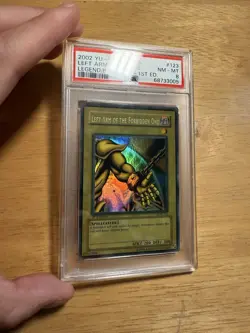 Yugioh Left Arm of the Forbidden One LOB-123 1st Ed. PSA 8 WAVY FADED - Image 3