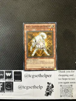 Yugioh Ryko, Lightsworn Hunter Sdli-en015 Realm Of Light Reprint Common - Image 2