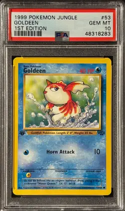 Goldeen 1st Edition Jungle PSA 10 Pokemon Card #53 - Image 1