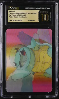 CGC 10 PRISTINE Squirtle Pioneer Viz Video PIKA-0023 Lenticular Pokemon Card - Image 1