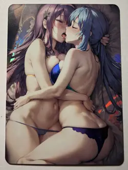 SEXY HEROINE WAIFU Athena Asamiya KING OF FIGHTERS ACG PREMIUM HOLOFOIL CARD NM - Image 1