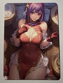 SEXY HEROINE WAIFU Athena Asamiya KING OF FIGHTERS ACG PREMIUM HOLOFOIL CARD NM - Image 2