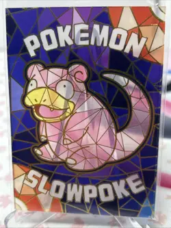 Pokemon Chinese Elf Origin Collection Slowpoke Stained Glass Acrylic Card - Image 1