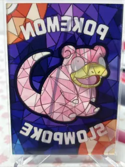 Pokemon Chinese Elf Origin Collection Slowpoke Stained Glass Acrylic Card - Image 2