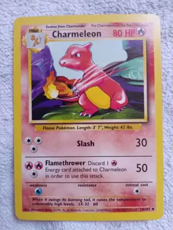 Pokemon 1999 Base Set 4th Print Charmeleon Card 24/102 (NEAR MINT CONDITION) - Image 1